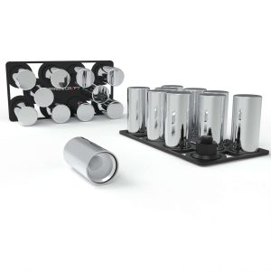 4 INCH CYLINDER LUG NUT COVERS - SET OF 20 - ARROWCRAFT PRODUCTS